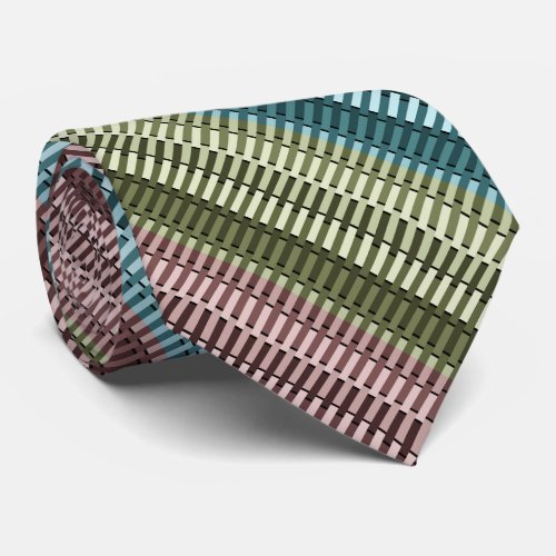 Blue Yellow Green Red Stylish Modern Chic Pattern Tie