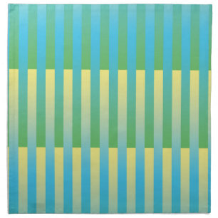 Blue Yellow Green Striped Pattern Cloth Napkin