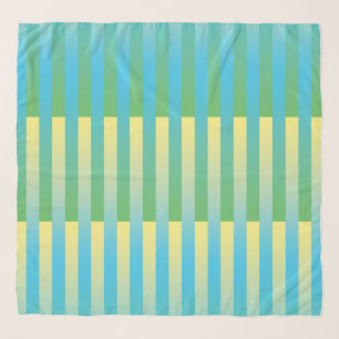 Blue Yellow Green Striped Pattern Scarf