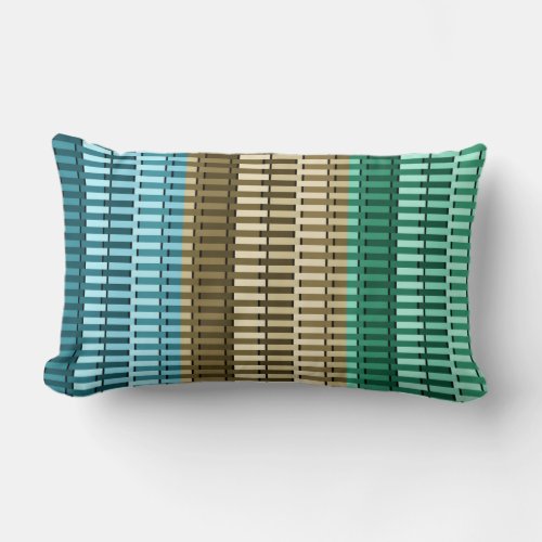 Blue Yellow Green Stylish Modern Abstract Pattern Lumbar Pillow