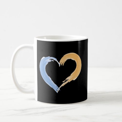 Blue Yellow Heart Coffee Mug