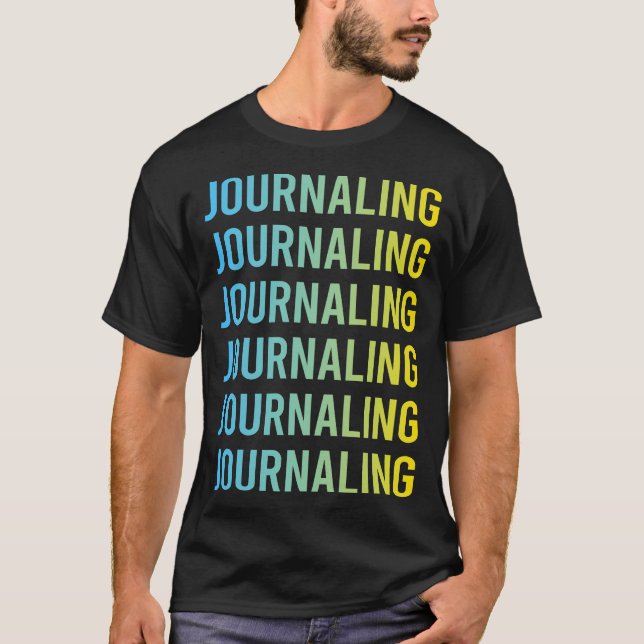 Blue Yellow Journaling T-Shirt (Front)