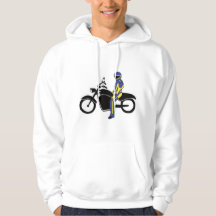Blue & Yellow Leathers at a Motorcycle Race 