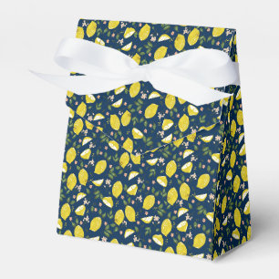 Blue yellow lemon fruit bright summer favor boxes