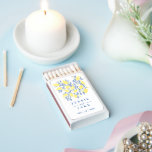 Blue Yellow Lemon Vines Wedding Matchbox Favor Matchboxes