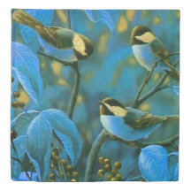 Blue yellow little birds