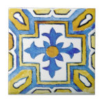 Blue & Yellow Mediterranean Patterned Watercolor Ceramic Tile<br><div class="desc">Introducing Blue & Yellow Mediterranean Patterned Watercolor Ceramic Tile for a truly remarkable and artful design statement in your kitchen! With its bold hues of blue and yellow patterning in a watercolor effect, these unique tiles create an exotic yet timeless look that is sure to be a stunning conversation starter...</div>