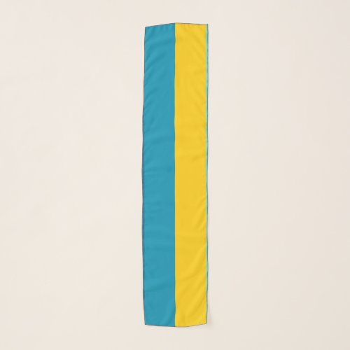 Blue Yellow Ocean Lemon Stripes Scarf