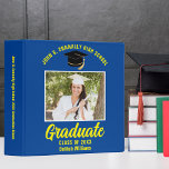 Blue Yellow Personalized Graduation Photo Album 3 Ring Binder<br><div class="desc">This modern royal blue and yellow custom senior graduation photo album features your high school or college name for the class of 2025. Customize with your graduating year under the chic handwritten script and grad cap for a great personalized graduate binder keepsake gift. Fill with your photos or memorabilia. Add...</div>