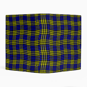 Blue Yellow Plaid Checker Seamless Pattern Mini Binder