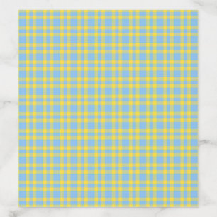 Blue Yellow Plaid Pattern Envelope Liner