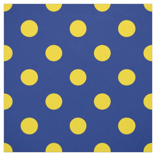 Blue Yellow Polka Dots Textile Fabric