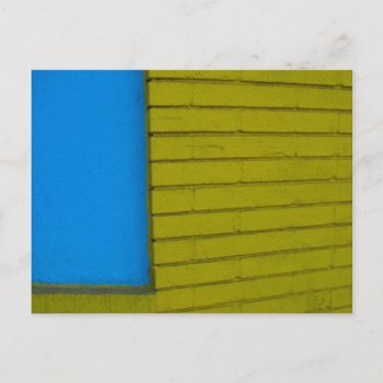 Blue Yellow Postcard by DonnaGrayson at Zazzle