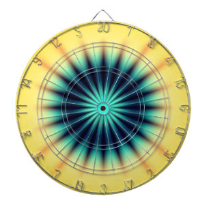 Blue Yellow Radiant Dart Board