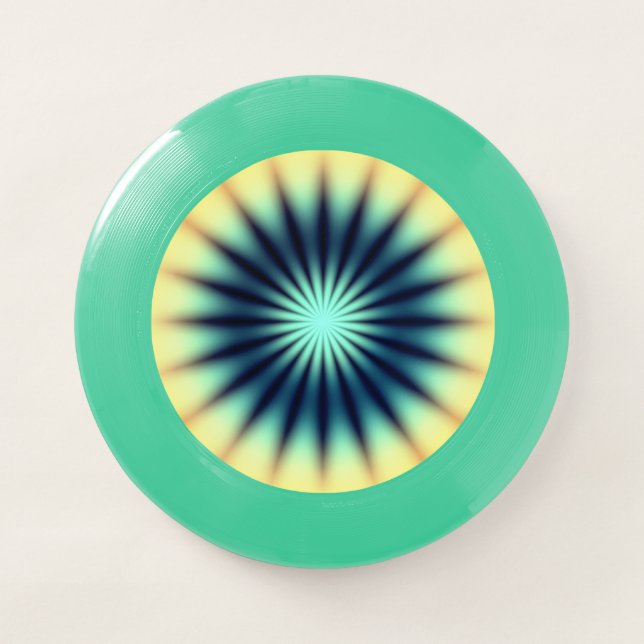 Blue Yellow Radiant Wham-O Frisbee (Front)