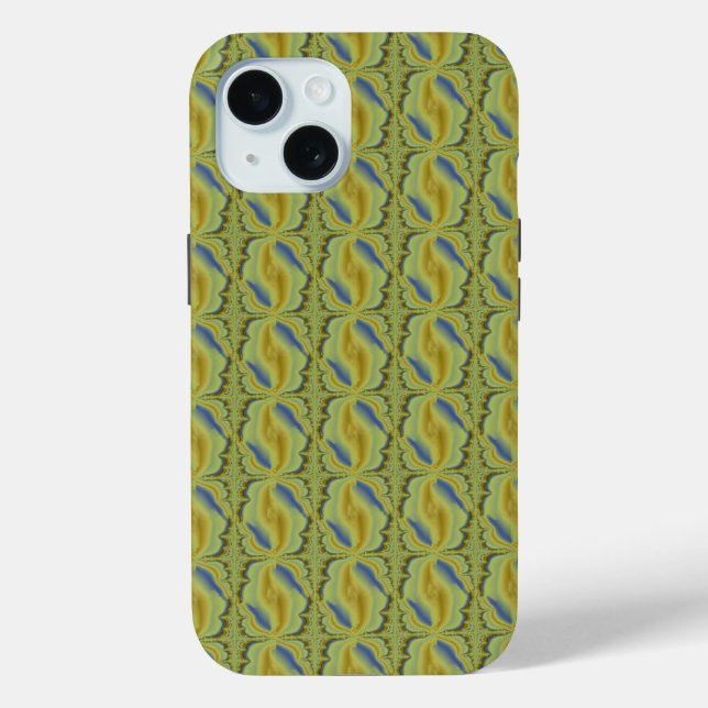 Blue Yellow Rainbow in Retro Style Case-Mate iPhone Case (Back)