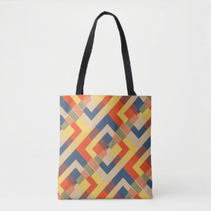 Blue Yellow Red Beige Tote Bag