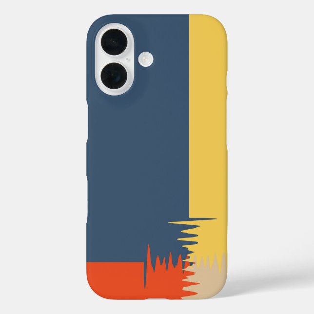 Blue Yellow Red Cream Case-Mate iPhone Case (Back)