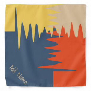 Blue Yellow Red Cream - Personalizable Bandana