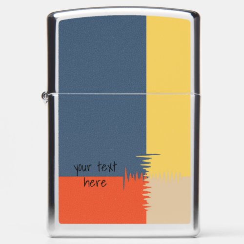 Blue Yellow Red Cream _ Personalizable Zippo Lighter