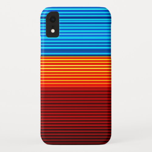 Blue Yellow Red Stripes iPhone XR Case