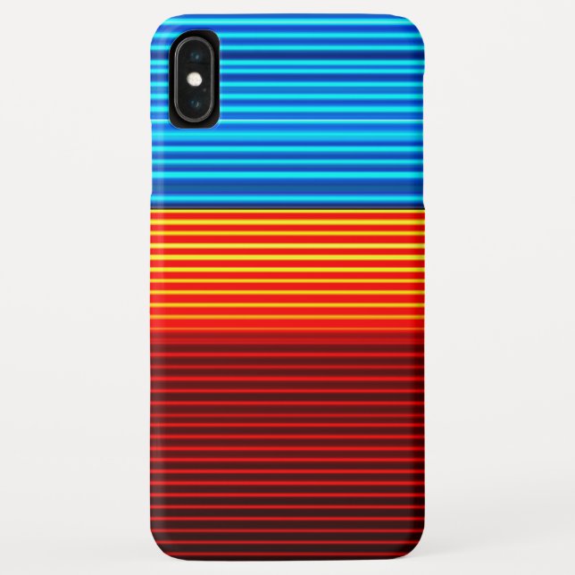 Blue Yellow Red Stripes Case-Mate iPhone Case (Back)