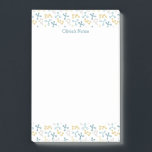 Blue Yellow Science Molecules Biology Icons Post-it Notes<br><div class="desc">Cute personalized notepad with molecules of different colors in blue and yellow. The text is customizable. Add your own message and/or customize further. Perfect gift for scientists,  researcher,  science students,  etc. Designed by Patricia Alvarez.</div>