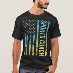 Blue Yellow Sports Coach T-Shirt