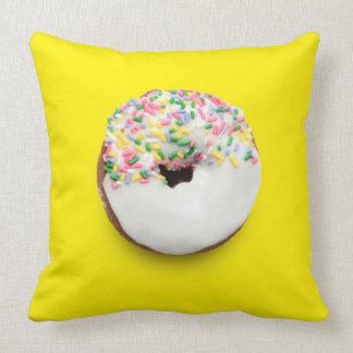 Blue & Yellow Square Sprinkle Donut Pillow