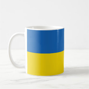 Blue & Yellow Striped Coffee Mug