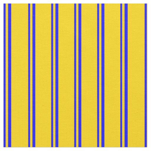 Blue & Yellow Stripes Fabric