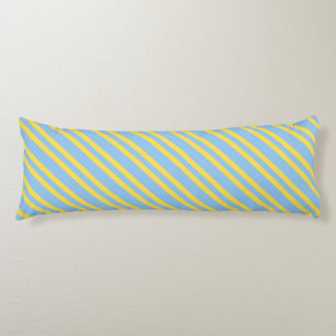 Blue Yellow Stripes Seamless Pattern Body Pillow
