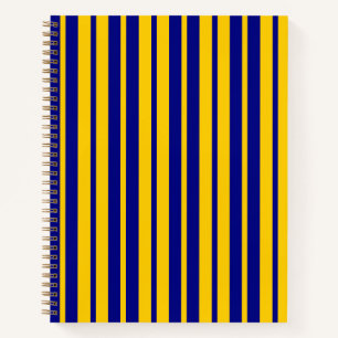 Blue Yellow Stylish Stripes Pattern Design  Notebook