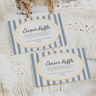 Blue & Yellow Summer Diaper Raffle Ticket Enclosure Card