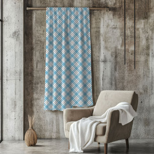 Blue Yellow Tartan Blanket for Cozy Winter Nights
