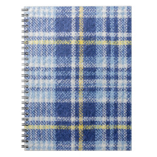 Blue Yellow Tartan: Fashionable Plaid Notebook