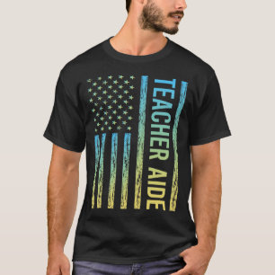 Blue Yellow Teacher Aide T-Shirt