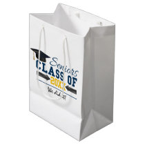 Blue Yellow Typography Graduation  Gift Bag