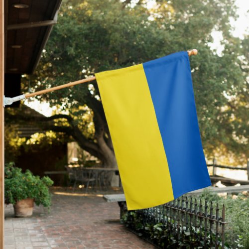 Blue  Yellow Ukraine House Flag