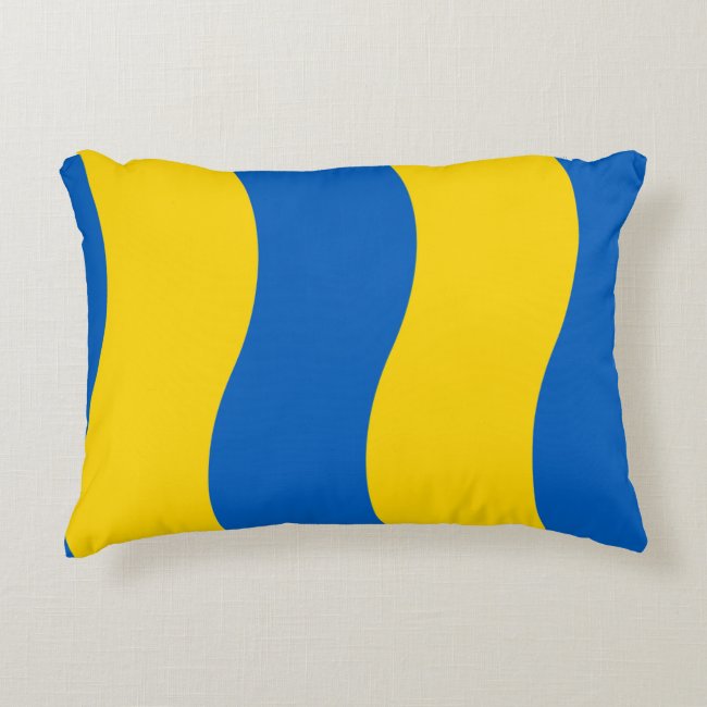 Blue Yellow Ukrainian Flag Colors Accent Pillow