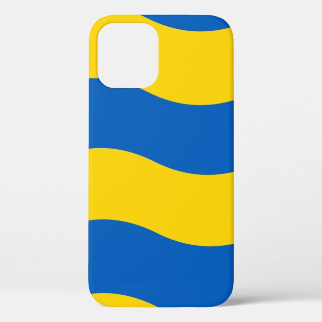 Blue Yellow Ukrainian Flag iPhone 12 Case