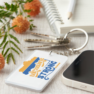 Blue Yellow Ukrainian Flag Keychain
