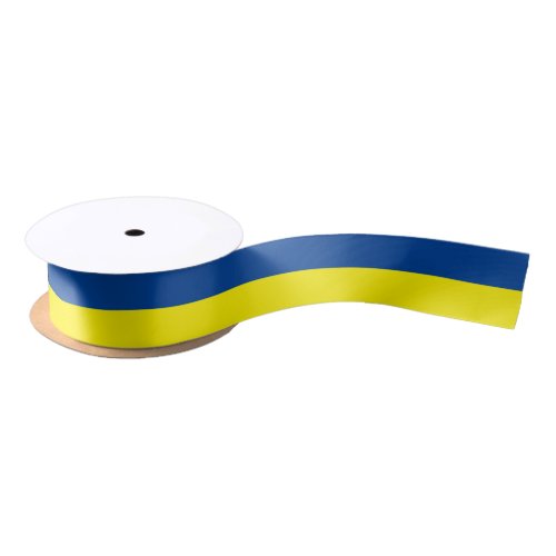 Blue yellow Ukrainian flag ribbon on a roll