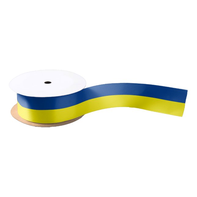 Blue yellow Ukrainian flag ribbon on a roll (Spool)