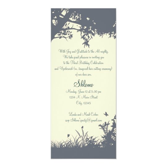 Blue - Yellow Upshernish Invitation