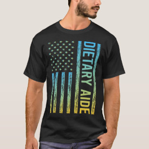 Blue Yellow USA Flag - Dietary Aide T-Shirt