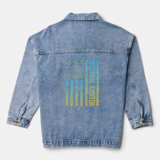 Blue Yellow USA Flag - External Auditor Denim Jacket