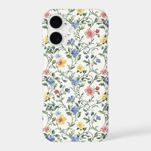 Blue Yellow Watercolor Wildflower iPhone 17 Case
