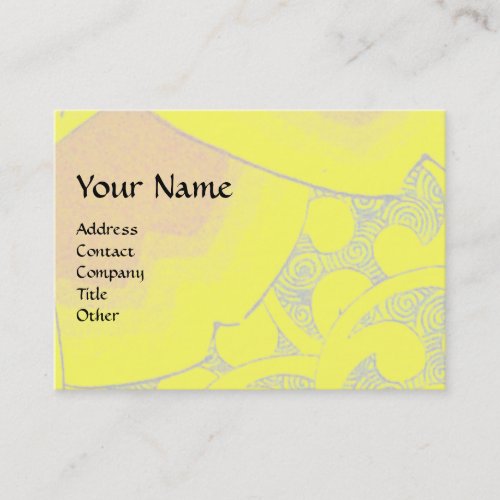BLUE YELLOW WAVES  AND CIRCLES BUSINESS CARD
