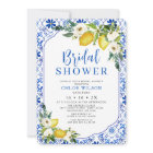 Blue Yellow White Floral Lemon Bridal Shower
